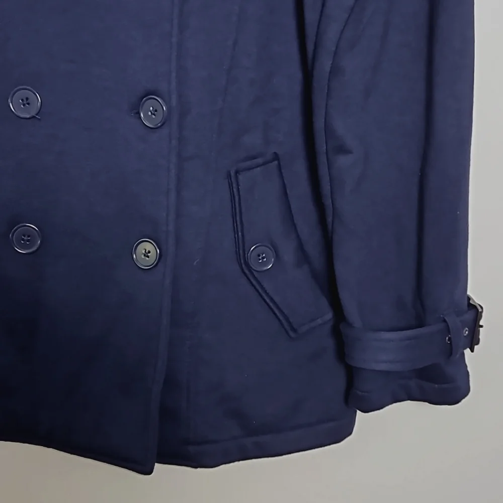 Torrid Fleece Double Breasted Peacoat Jacket Navy Size 1